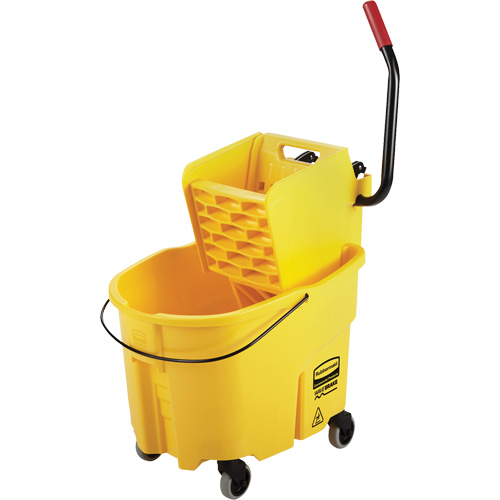 WaveBrake&reg; Mop Bucket & Wringer Combo Pack, Side Press, 8.75 US Gal.(35 Quart), Yellow The Estey Group