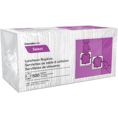 Pro Select 1/4 Fold Luncheon Napkins, 1 Ply, 12.5" x 11.5" The Estey Group