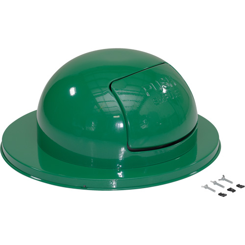 Drum Waste Disposal Top, Dome Lid, Metal, Fits Container Size: 23-1/2" Dia. The Estey Group