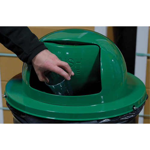 Drum Waste Disposal Top, Dome Lid, Metal, Fits Container Size: 23-1/2" Dia. The Estey Group