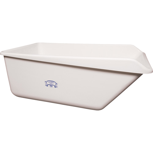 Angled Dump Tub, Plastic, White The Estey Group