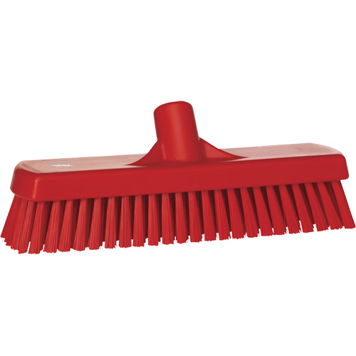 Brosse &agrave; r&eacute;curer pour planchers et murs, Crins Ferme, 12", Polyester, Rouge The Estey Group