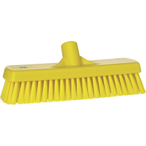 Deck & Wall Scrub Brush, Stiff Bristles, 12", Polyester, Yellow The Estey Group