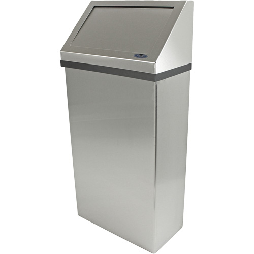 Wall Mounted Waste Receptacle, Stainless Steel, 13.2 US gal. The Estey Group