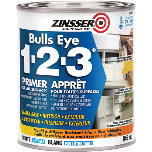 Bulls Eye 1-2-3&reg; Water-Base Primer, 946 ml, Can, White The Estey Group
