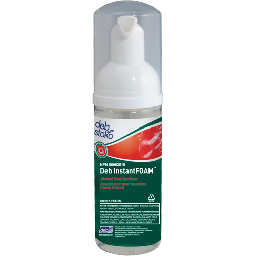 D&eacute;sinfectant pour les mains Instantfoam, 47 ml, Bouteille &agrave; pompe, 70 % alcool The Estey Group