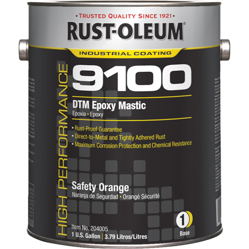 9100 System DTM Epoxy Mastic Base, Safety Orange, Gallon The Estey Group