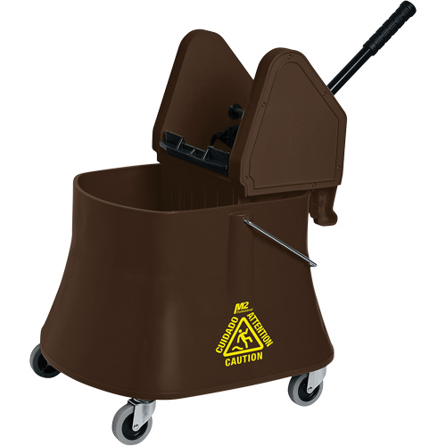Champ Bucket & Wringer Combo, Down Press, 10 US Gal.(40 Quart), Brown The Estey Group