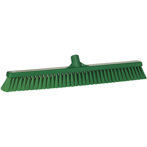 Small Particle Push Broom Head, Fine Bristles, 24", Polyester, Green The Estey Group