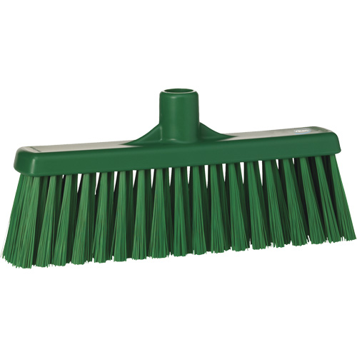 Upright Broom Head, Medium Bristles, 12", Polyester, Green The Estey Group
