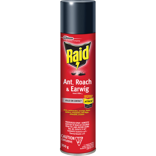Insecticide contre fourmis, coquerelles et perce-oreilles Raid, 350 g, &agrave; base de solvant The Estey Group