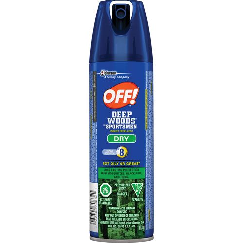 Insectifuge sec pour sportifs Off! R&eacute;gions sauvages, DEET &agrave; 30 %, A&eacute;rosol, 113 g The Estey Group