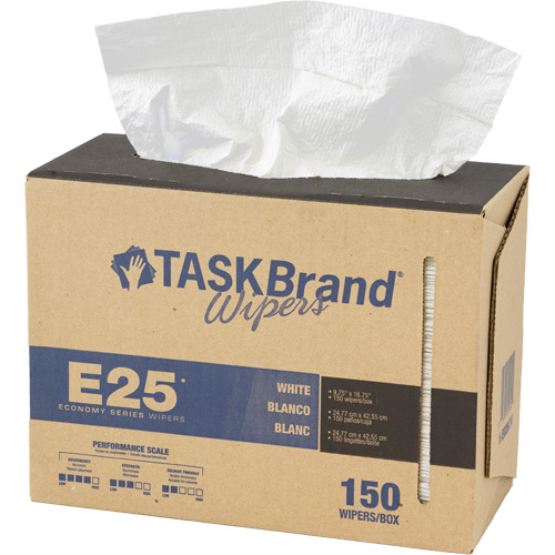 TaskBrand&reg; E25 Economy Scrim Wipers, All-Purpose, 16-3/4" L x 9-3/4" W The Estey Group