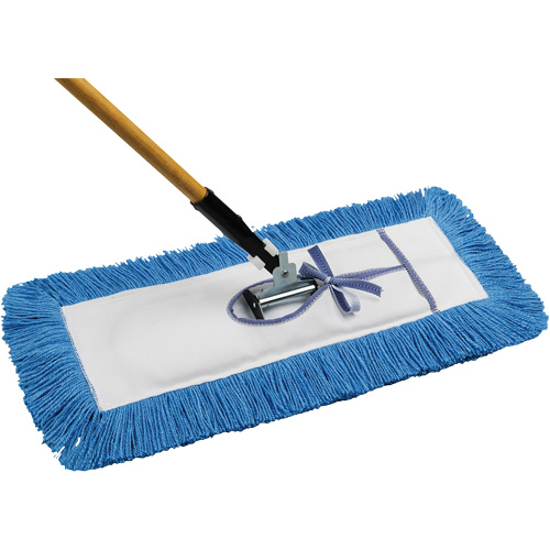 Vadrouille &agrave; &eacute;pousseter Static-H avec manche, Style &agrave; attacher, Nylon, 24" lo x 5" la The Estey Group