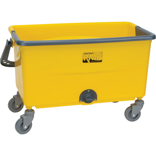 Seau et essoreuse pour vadrouille en microfibres, Passoire, 11 gal. US (44 pintes), Jaune The Estey Group