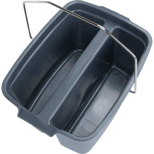 Dual Compartment Bucket, 4.75 US Gal. (19 qt.) Capacity, Grey The Estey Group