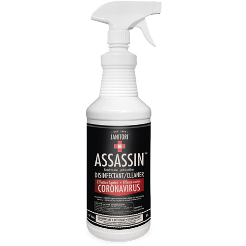 Janitori Assassin Ready-to-Use Disinfectant Cleaner, 1 L, Trigger Bottle The Estey Group