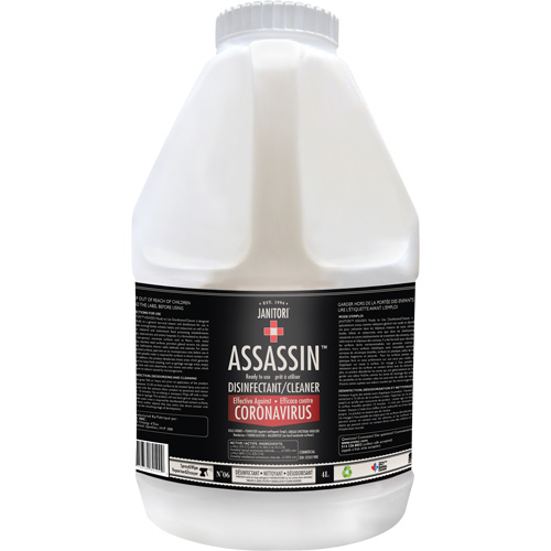 Nettoyant d&eacute;sinfectant pr&ecirc;t &agrave; l'emploi Janitori Assassin, 4 L, Cruche The Estey Group