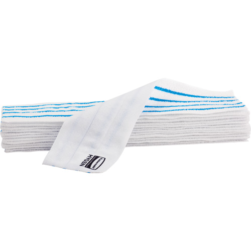 Disposable Mop Pad, Hook and Loop Style, Microfibre, 18" L x 4" W The Estey Group