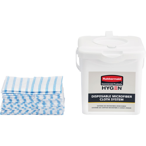 Seau de chargement pour chiffons microfibres, Blanc The Estey Group