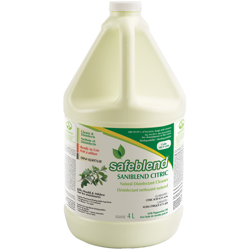 Nettoyant d&eacute;sinfectant CITRIC &agrave; l'huile de menthe poivr&eacute;e, 4 L, Cruche The Estey Group