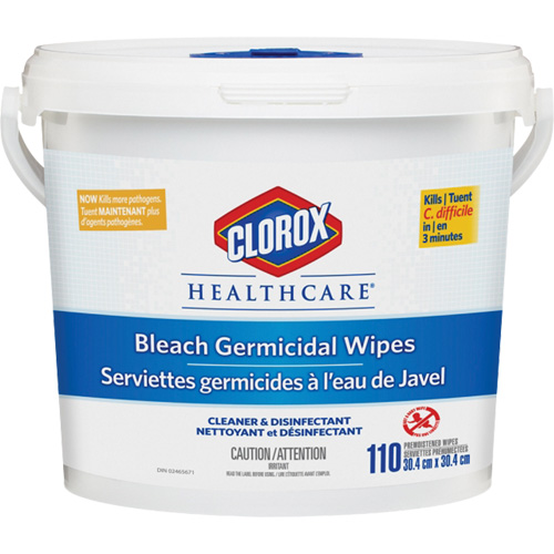 Healthcare&reg; Disinfecting Bleach Wipes, 110 Count The Estey Group