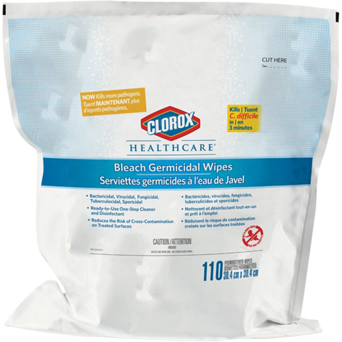 Healthcare&reg; Disinfecting Bleach Wipes Refill, 110 Count The Estey Group