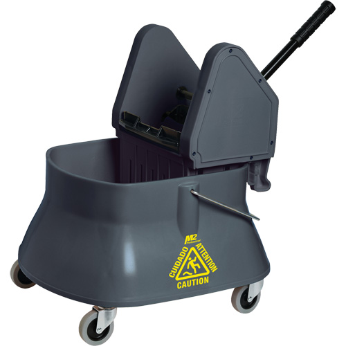 Champ Mop Bucket & Wringer, Down Press, 6.5 US Gal. (26 Quart)/7.5 US Gal. (30 Quarts), Grey The Estey Group