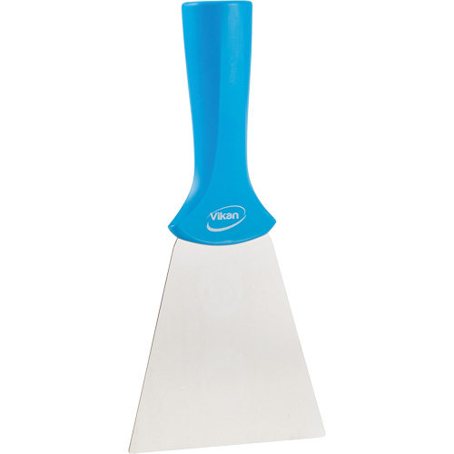 Handle-Mounted Stainless Steel Scraper, Blue, 4" W x 8" L The Estey Group