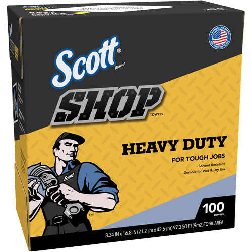 Shop Towels, Heavy-Duty, 16-4/5" L x 8-1/3" W The Estey Group
