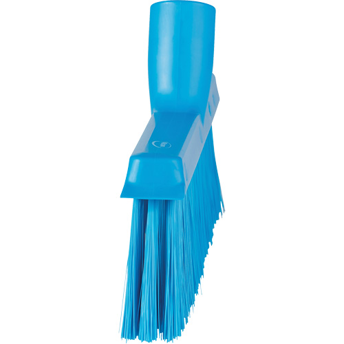 Dustpan Broom with Angled Thread, Medium Bristles, 10", Polyester, Blue The Estey Group