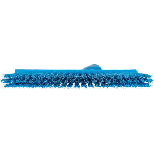 Dustpan Broom with Angled Thread, Medium Bristles, 10", Polyester, Blue The Estey Group