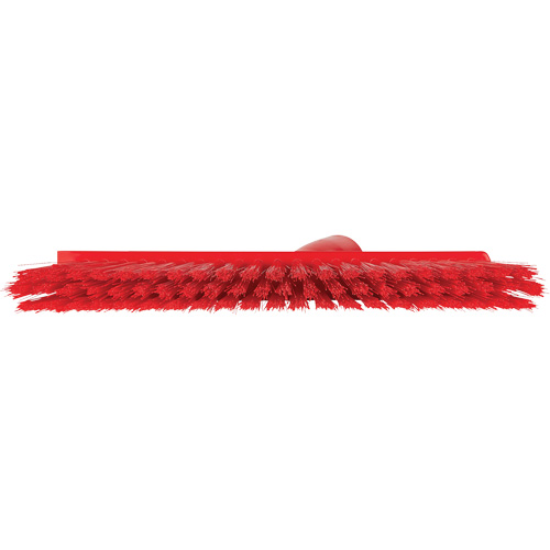 Dustpan Broom with Angled Thread, Medium Bristles, 10", Polyester, Red The Estey Group
