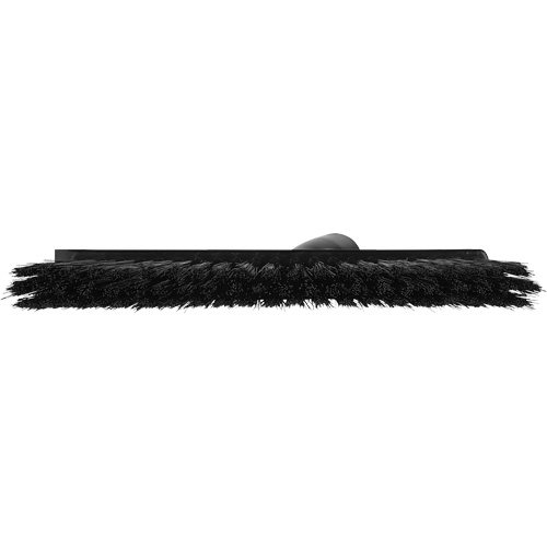 Dustpan Broom with Angled Thread, Medium Bristles, 10", Polyester, Black The Estey Group