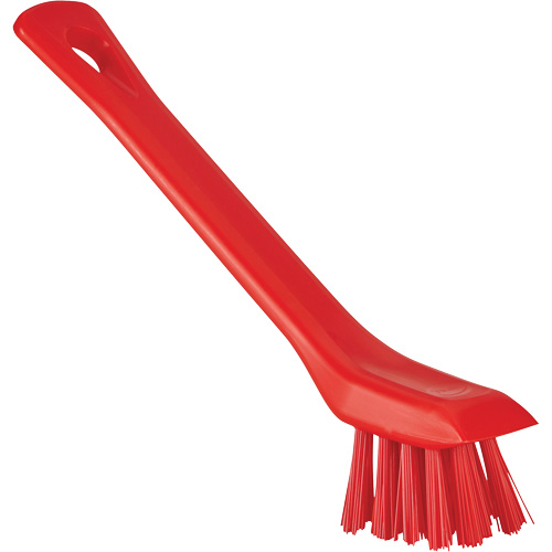 Brosse avec rebord grattoir, Soies Ferme, Longueur de 6", Rouge The Estey Group