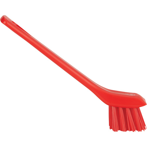 Brosse avec rebord grattoir, Soies Ferme, Longueur de 6", Rouge The Estey Group