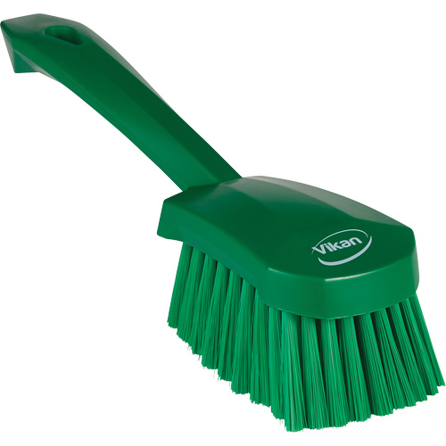 Short-Handled Washing Brush, Soft Bristles, 10-1/2" Long, Green The Estey Group