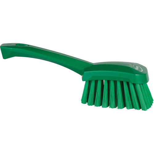 Short-Handled Washing Brush, Soft Bristles, 10-1/2" Long, Green The Estey Group