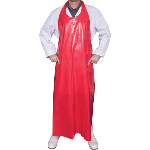 Top Dog 8 Mil. Apron, Polyurethane, 50" L x Red The Estey Group