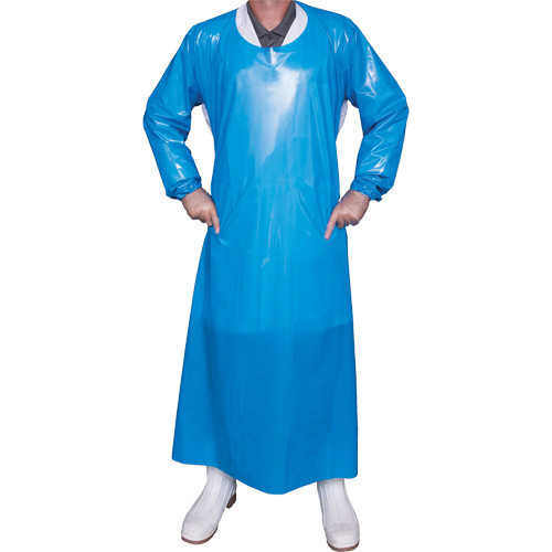 Top Dog 6 Mil. Gown, Large, Blue, Polyurethane The Estey Group