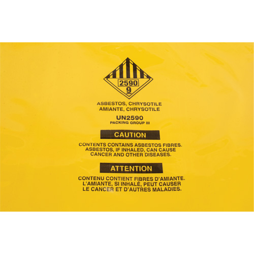 Hazardous Waste Liners, Asbestos, 40" L x 35" W, 3 mils The Estey Group