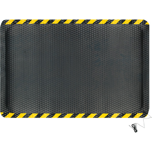 Hog Heaven Electrically Conductive Mat Kit, 4' W x 6' L, 7/8" Thickness, Black/Yellow, Nitrile The Estey Group