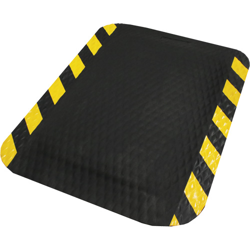 Hog Heaven Mat, Diamond, 2' x 3' x 5/8", Black/Yellow, Nitrile The Estey Group