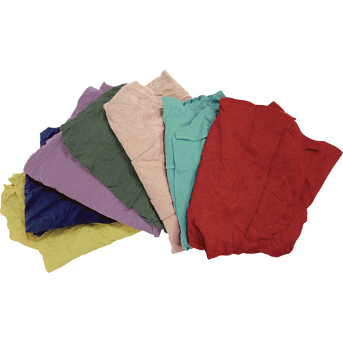 Recycled Material Wiping Rags, Fleece, Mix Colours, 25 lbs. The Estey Group