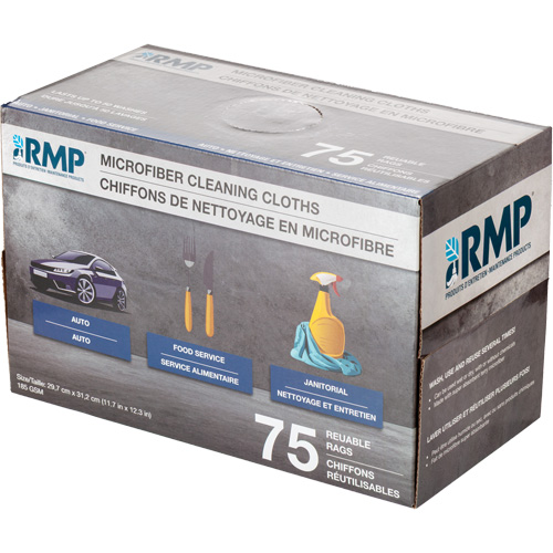 Washable Cleaning Cloths, Microfibre, White The Estey Group