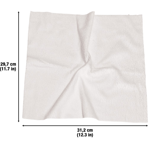 Washable Cleaning Cloths, Microfibre, White The Estey Group