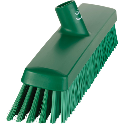 Push Broom Head, Fine/Stiff Bristles, 16-1/2", Polyester/Polypropylene, Green The Estey Group