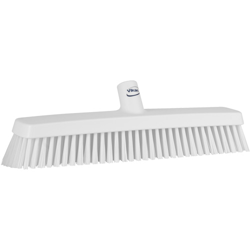 Push Broom Head, Fine/Stiff Bristles, 16-1/2", Polyester/Polypropylene, White The Estey Group