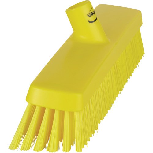 Push Broom Head, Fine/Stiff Bristles, 16-1/2", Polyester/Polypropylene, Yellow The Estey Group
