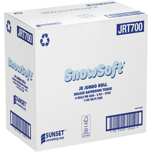 Snowsoft Deluxe Bathroom Tissue, Jumbo Roll, 2 Ply, White The Estey Group